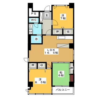 グランドハイツ表参道一番館【7階】の間取り