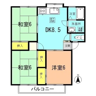 ハイツサンビレッジ【1階】の間取り
