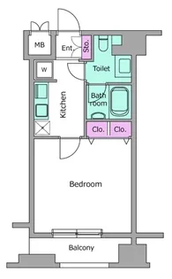 ピアネッタ汐留【9階】の間取り