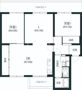 室見団地5棟【5階】の間取り