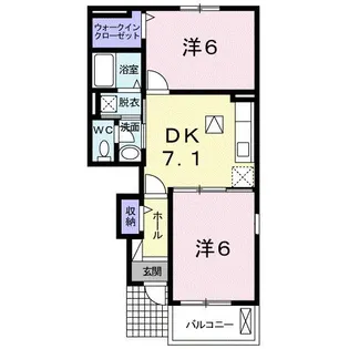 クイーンズタウンII【1階】の間取り