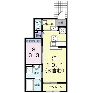 グランデール大島【1階】の間取り