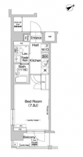 プラウドフラット八丁堀【6階】の間取り