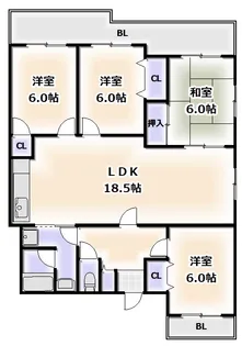 ライフステージヨシダ【10階】の間取り