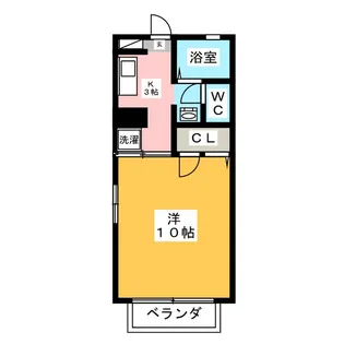 パークハイツ北原F【1階】の間取り