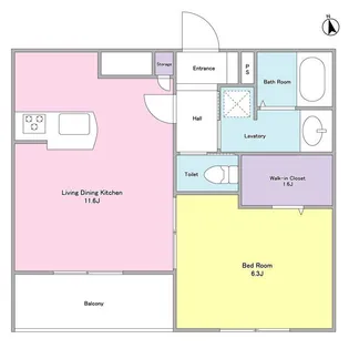 ルテ山崎【1階】の間取り