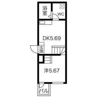 ピアチェーレ新栄【2階】の間取り