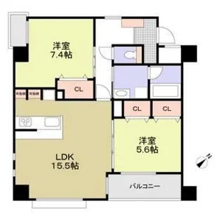 スエルテ鳥居松【3階】の間取り