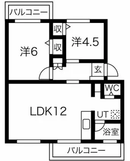 白川台藤ハイツ【3階】の間取り