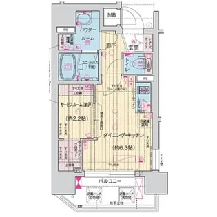 ソルテラス阿波座ウィズ【11階】の間取り