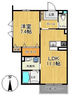 フォンテーヌ・リシュ【1階】の間取り