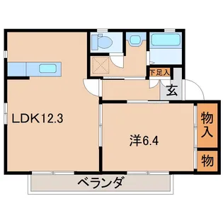 グランシードB【2階】の間取り