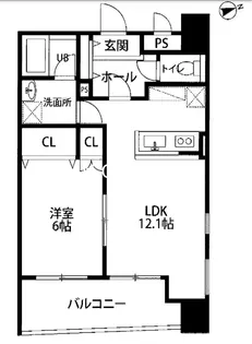 TRIBUTE元浜【3階】の間取り