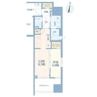 ルピアシェリール森下【6階】の間取り
