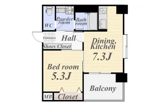 AXiS甲東【5階】の間取り