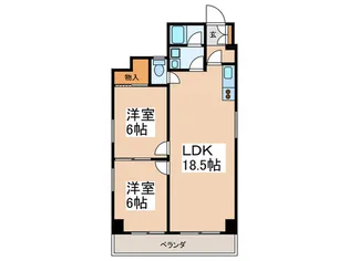 小川ハイム【5階】の間取り