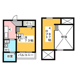 ドミトリー上高畑【2階】の間取り