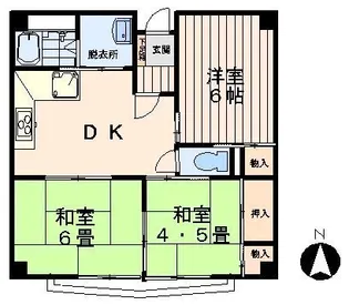 エスポワール錦町【1階】の間取り