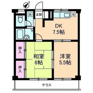 エステートピアMI【1階】の間取り