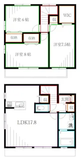 ローズベリーAの間取り