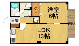 サンハイツ土井【1階】の間取り