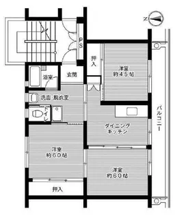 ビレッジハウス上原1号棟【3階】の間取り