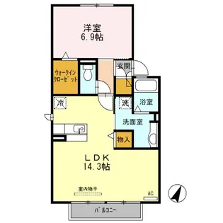エーデルワイス苗代【2階】の間取り