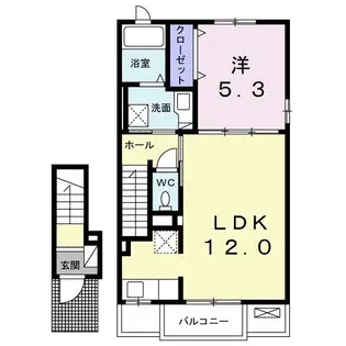 オーロラ中村南【2階】の間取り