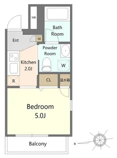 ブランドールII【4階】の間取り