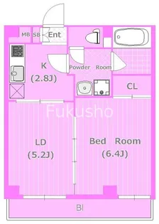 リブリ西横浜【4階】の間取り
