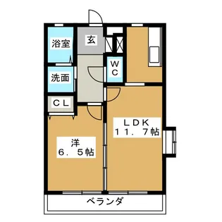 スカイヒルズ柳島【1階】の間取り