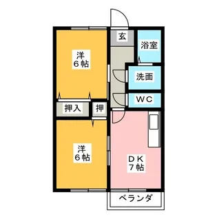 グリーンタウン【1階】の間取り