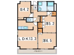 ステラ本厚木【3階】の間取り