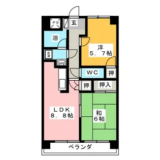 ル・アーブル杉原【4階】の間取り