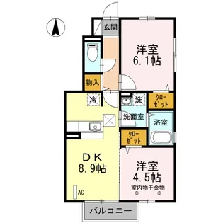 ixsir五輪石【1階】の間取り