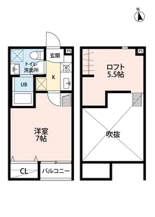 グランツ花京院【1階】の間取り