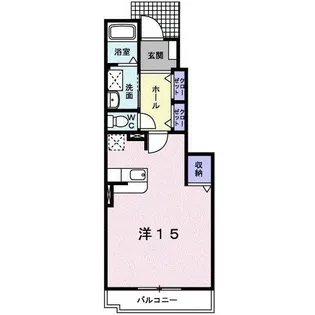 リーフィ弐番館A・B【1階】の間取り