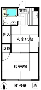 前竹マンション【1階】の間取り