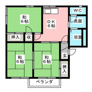 タウンスギモトA【1階】の間取り