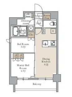グランカーサ三ノ輪II【9階】の間取り