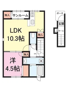 パラディ A【2階】の間取り