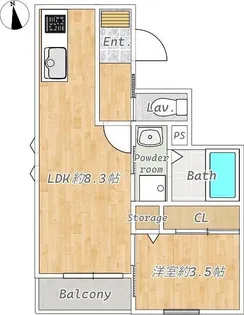 COROLLE妙体寺【2階】の間取り