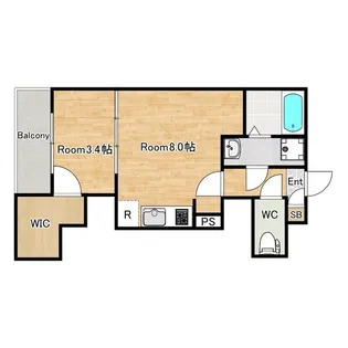 ジーメゾン泉大津スフィール【2階】の間取り