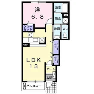 クレール白水【1階】の間取り