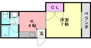 エステート高安 A棟【1階】の間取り