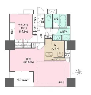 ザ・パークハウス上野浅草通り【8階】の間取り