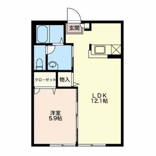 シャーメゾン水上A【1階】の間取り