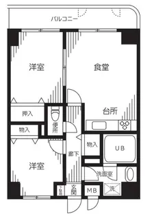 エステハイム横浜【5階】の間取り