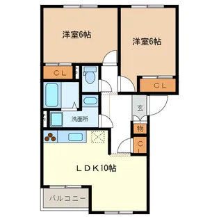 マリンパレス【2階】の間取り