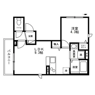 White Base 駒場【3階】の間取り